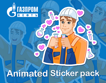 The oilman character/ animated sticker pack