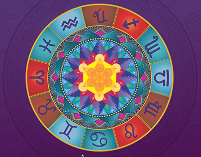 Ilustração e Comunicação Visual Mandala Astrológica