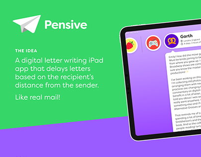 Pensive — A digital pen-pal app for iPad