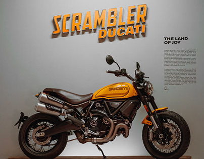Concept design for "Ducati Scrambler" web layout