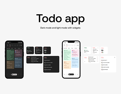Todo App - UI design with widgets