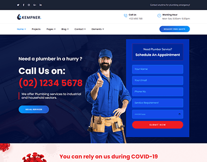 Home Services, Cleaning, Handyman, Repair Website