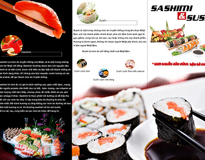 brochure layout ( món ăn Nhật )