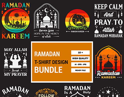 Ramadan Kareem T-Shirt Design Bundle