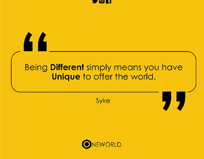 Oneworld quotes template design