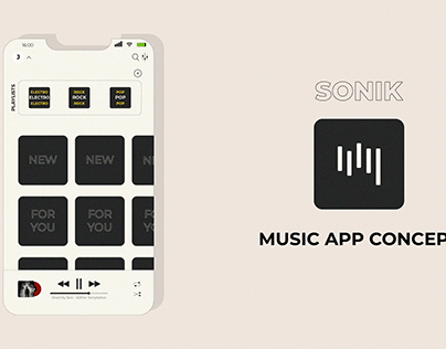 Sonik music app concept