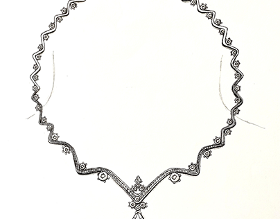 Jewelry Hand Drawing: Necklace