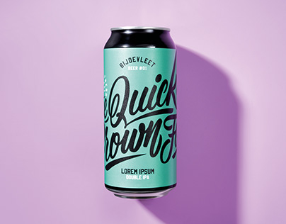 The Quick Brown Fox - Double IPA Beer Label Design