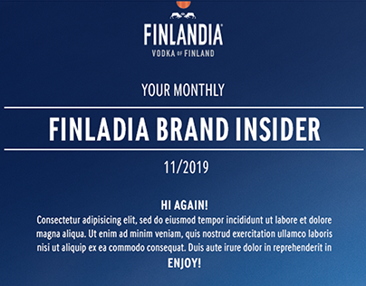 Finlandia Vodka In-House Newsletter