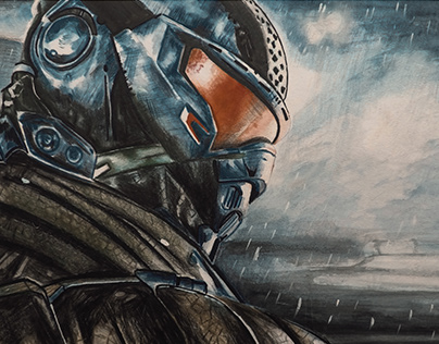 CRYSIS-3 ,color pencil drawing
