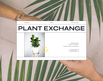 Landing page for plants exchanging event | UI