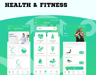 Health & Fitness Mobile App UI/UX design