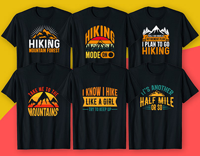 Hiking T-shirt Design | Mountain Hiking T-shirt