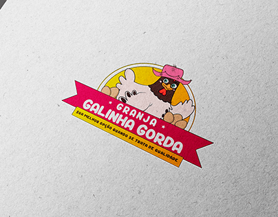 Granja Galinha Gorda - Logo+Personagem