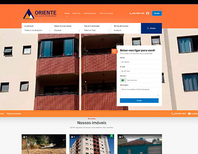 Website Imobiliária Oriente