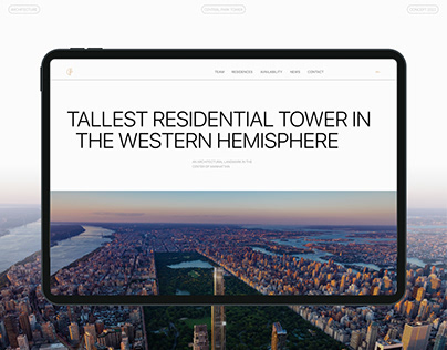 Central Park Tower — Web concept