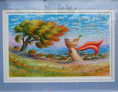 Wiatr , Wind watercolour 21 x 34 cm , Kamil Strzelecki