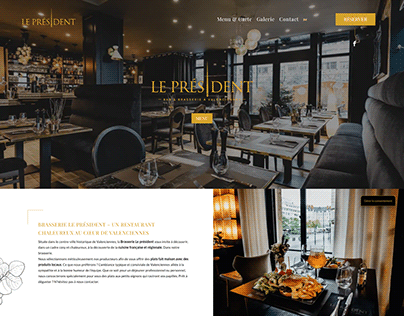 Site internet Restaurant : Brasserie Le Président