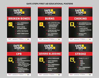 Safe Steps First Aid Educational Posters