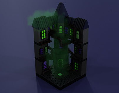 Building in the style of Zaun from the Arcane series