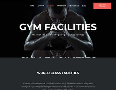 Gym Website Facilities