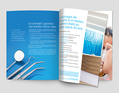Brochure corporative «Centres dentaires Lapointe»