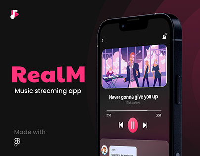 Realm - Music Streaming App (UI Case Study)