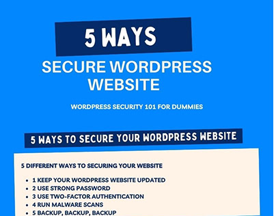 5 ways secure wordpress website - Infographics