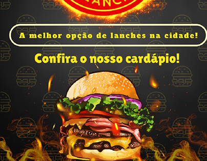 Cardápio para trailer de lanches