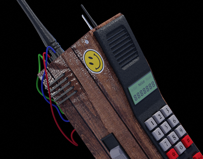 Motorola DynaTAC 8000X: Concept by Blender 3D