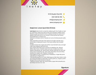Branded letterhead and email signature template Design
