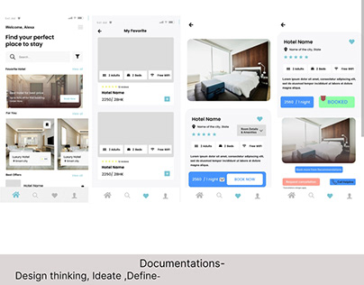 Hotelz: App and User Research, Emphathize etc