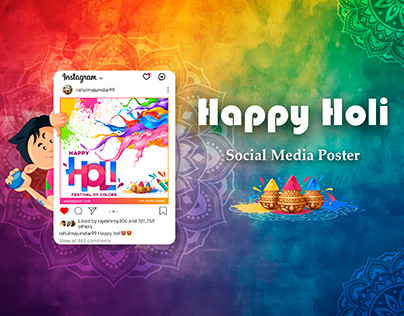 Happy Holi _ Social Media Poster