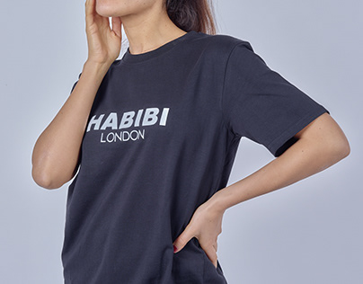 Black Habibi London Classic Logo T-Shirt