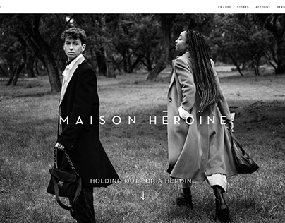 MAISON HEROINE – WEBSITE REDESIGN | LANDINGPAGE