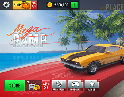 Mega Ramp Car Game UI