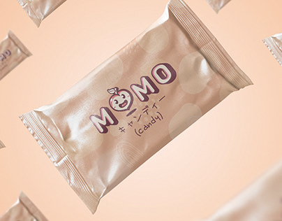 Logo design. "Momo" japanese pastry shop