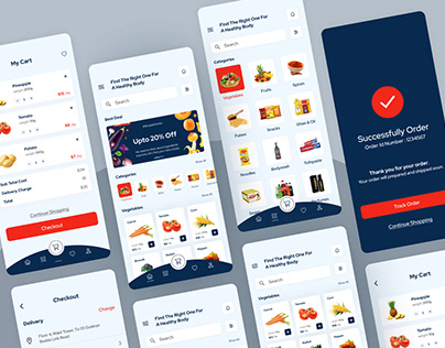 Online Grocery Shopping App UI Design