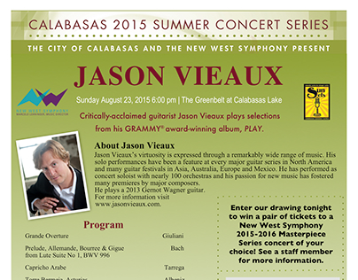 Calabasas Sun Sets Summer Concert Series Program