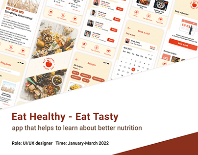 Eat Healthy App - UI/UX Case Study