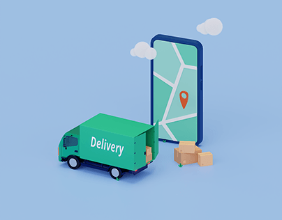 3D creatives about Delivery