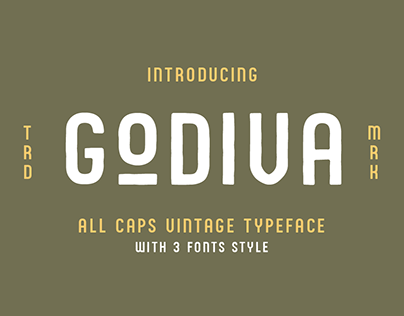Godiva - All Caps Vintage Style
