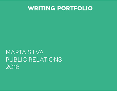 Writing Portfolio Marta Silva