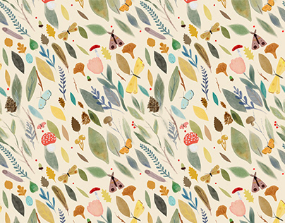 Project thumbnail - Woodland Wilds Print/Pattern Design