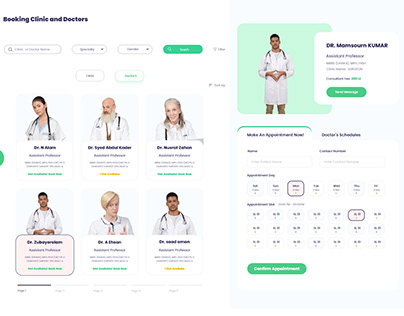 Project thumbnail - Web page for Booking Doctors and Clinic