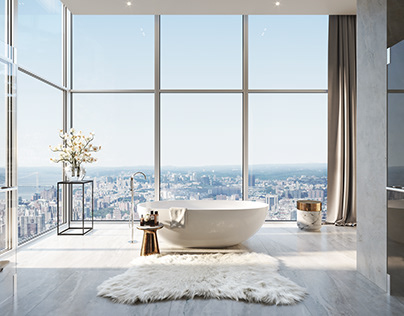 Bathroom in Penthouse - New York