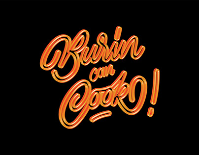 Burin Can Cook! Lettering with illustrator
