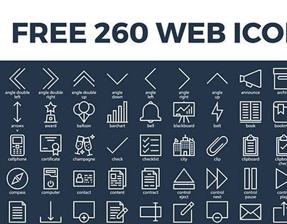 Free 260 Web Icons