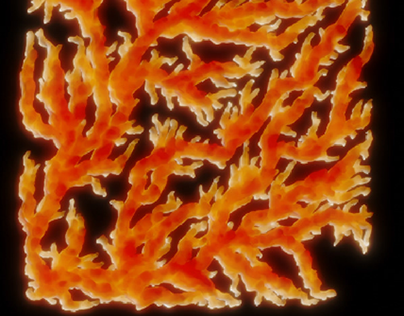 3D render sci-fi natural organic corals