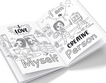 Affirmations coloring book for african american kids